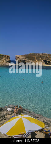 Le Lagon Bleu. Comino. Malte Banque D'Images