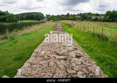 L'Angleterre, dans le Yorkshire, Newcastle - Mur d'Hadrien, également connu sous le nom de l'enceinte romaine, était une fortification défensive dans la province romaine de Britannia construit u Banque D'Images