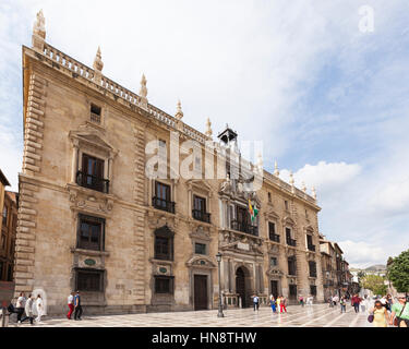 Granada, Espagne - 29 Avril 2016 : Palais de la Chancilleria à Santa Ana, siège de la chancellerie royale de 1537-1834 Banque D'Images