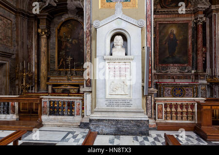 Tombe de Nicolas Poussin, Basilique de San Lorenzo à Lucina, Rome, Banque D'Images