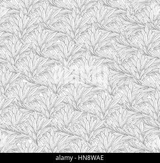 Résumé Une texture de la feuille d'ornement floral seamless background.. motif décoratif laisser. Illustration de Vecteur