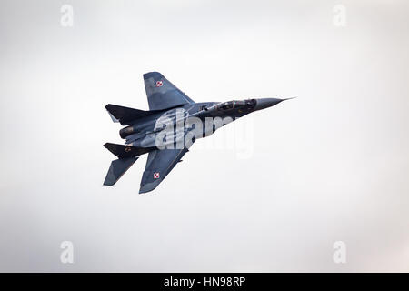 MiG-29 polonais au Royal International Air Tattoo 2015 Banque D'Images