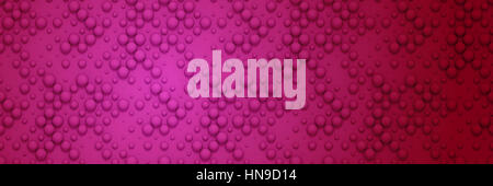 Banner fait de sphères en différentes tailles dans les tons de pourpre (illustration 3d) Banque D'Images