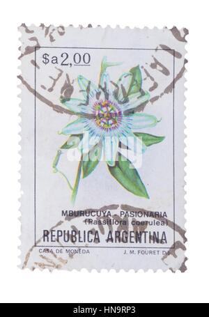 Argentine - circa 1983 : timbre imprimé dans la montre B Banque D'Images