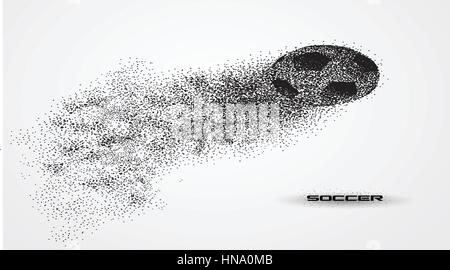Joueur de football soccer ball d'une silhouette à partir de panneaux de particules - aggloméré Illustration de Vecteur