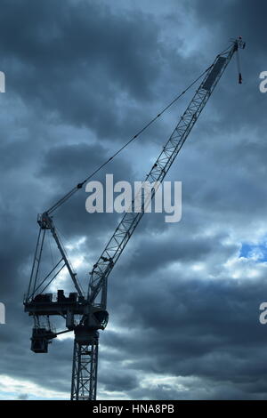 Grues avec fond nuageux - Londres Banque D'Images