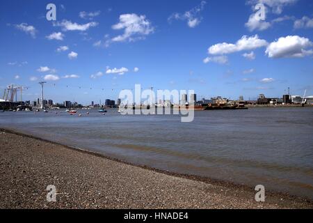 Yacht club de Greenwich et environs, y compris l'industrie de la rivière Thames. Banque D'Images