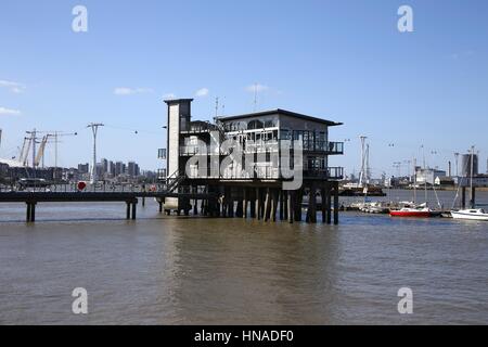 Yacht club de Greenwich et environs, y compris l'industrie de la rivière Thames. Banque D'Images