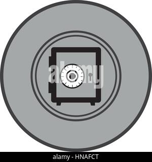 Frontière circulaire avec metal strong fort vector illustration Illustration de Vecteur