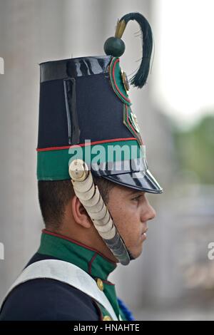 Le Parlement garde nationale en uniforme traditionnel. Aussi connu sous le nom de "Blandengues' Banque D'Images