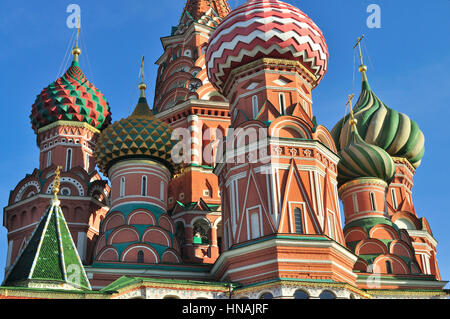 La Cathédrale Saint Basile à Moscou, sur la Place Rouge. Banque D'Images