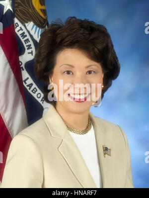 Elaine Chao lan, secrétaire aux Transports des États-Unis Banque D'Images