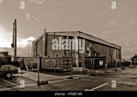 Démolition d'Afan Lido, Port Talbot - 2011/12 Banque D'Images