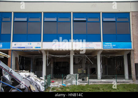 Démolition d'Afan Lido, Port Talbot - 2011/12 Banque D'Images