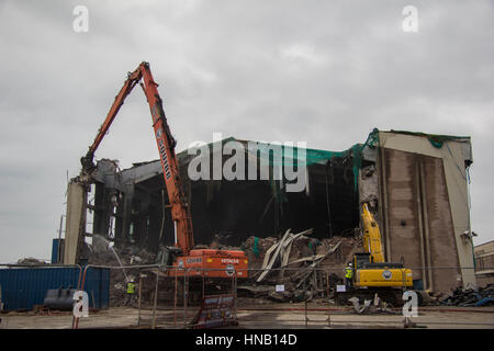 Démolition d'Afan Lido, Port Talbot - 2011/12 Banque D'Images