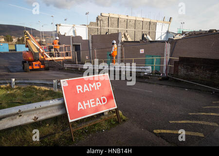 Démolition d'Afan Lido, Port Talbot - 2011/12 Banque D'Images