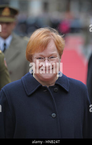 Luxembourg fichier 24.11.208. La présidente finlandaise Tarja Halonen est sur un arbre officiel visite au Luxembourg Banque D'Images