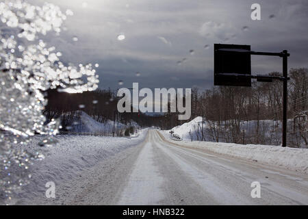Route 240, route du lac Akan à Kushiro City, Hokkaido, Japon, Banque D'Images