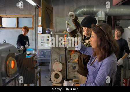Usine de verre,Verre Kitaichi,7-8 Sakaimachi,Otaru,Hokkaido, Japon Banque D'Images