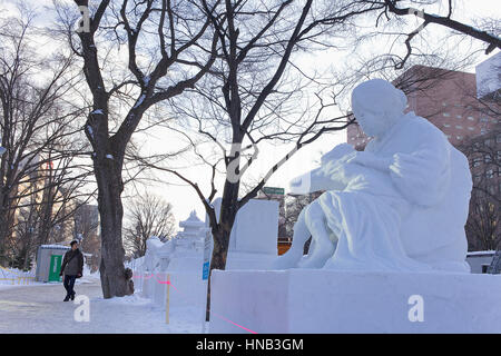 Sapporo Snow Festival,sculptures de neige,Parc Odori, Sapporo, Hokkaido, Japan Banque D'Images