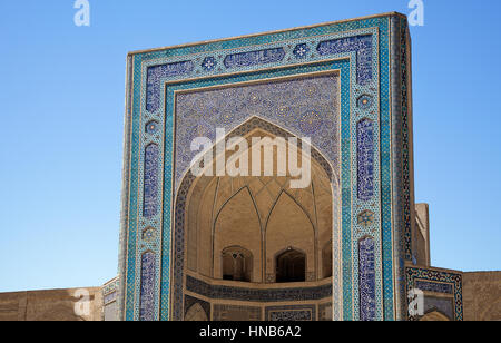 Portail de la mosquée Kalyan à Boukhara, Ouzbékistan Banque D'Images