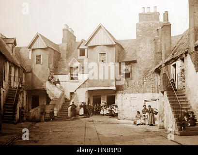 Cheval Blanc, près de l'époque Victorienne - Edimbourg Banque D'Images