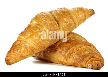 Les croissants isolé sur fond blanc Banque D'Images
