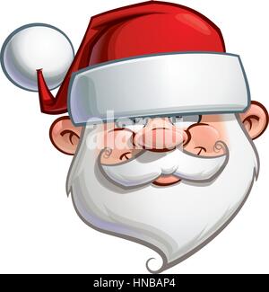 Cartoon vector illustration of a happy Santa Claus émoticône. Illustration de Vecteur