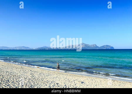 La plage de Playa de Muro, Mallorca Banque D'Images