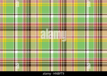 Plaid vert texture pixel couleur transparente tissu madras. Vector illustration. Illustration de Vecteur