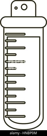 Tube à essai de laboratoire cork fine ligne vector illustration eps 10 Illustration de Vecteur