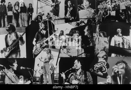 JIMI HENDRIX JOAN BAEZ SANTANA & JOE COCKER 15 Août 1969 Banque D'Images