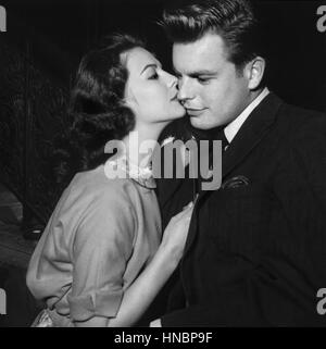 NATALIE WOOD ET ROBERT WAGNER ABC 01 Juin 1958 Banque D'Images