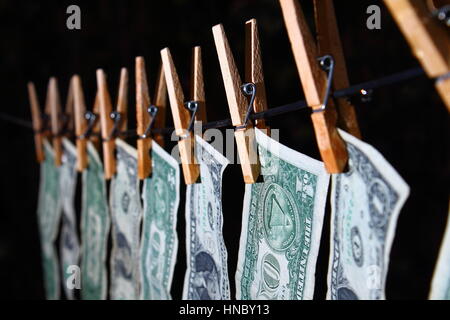 Le blanchiment - manoeuvre financière Banque D'Images