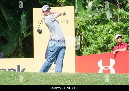 Kuala Lumpur, Malaisie. 11 février 2017. Bernd Wiesberger AUT durant la troisième ronde de la Maybank Championship 2017 Credit : Flashspix/Alamy Live News Banque D'Images