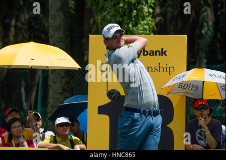 Kuala Lumpur, Malaisie. 11 février 2017. Bernd Wiesberger AUT durant la troisième ronde de la Maybank Championship 2017 Credit : Flashspix/Alamy Live News Banque D'Images