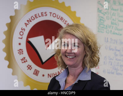 Los Angeles, Californie, USA. 23 Jan, 2017. Kathy Smith, Vice-président du tourisme international à l'HÔTEL LA Tourism Board. Ringo : crédit Chiu/ZUMA/Alamy Fil Live News Banque D'Images