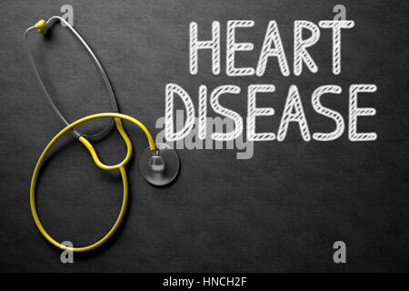 Tableau d'une maladie cardiaque Concept. 3D Illustration. Banque D'Images