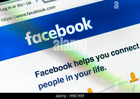 Facebook, réseau social, l'accueil, Logo, Internet, capture d'écran Banque D'Images