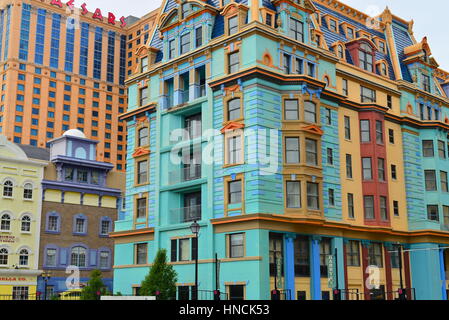 Bâtiment de scène, l'arrière-plan ou le contraste des couleurs abstraites/combinaison à Atlantic City/Boardwalk, New Jersey, USA Banque D'Images