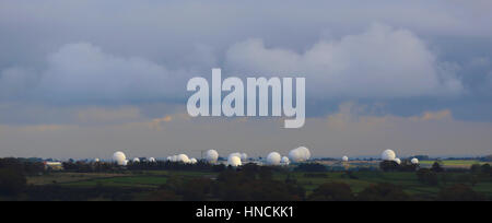 RAF Menwith Hill, North Yorkshire, Angleterre, Royaume-Uni. Banque D'Images