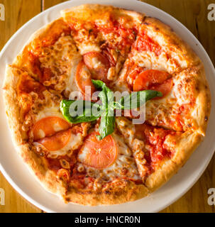Pizza Margherita Banque D'Images