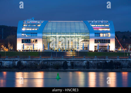 L'Europe, l'Allemagne, en Rhénanie du Nord-Westphalie, Bonn, l'hôtel Jungfrau sur le Rhin. Banque D'Images