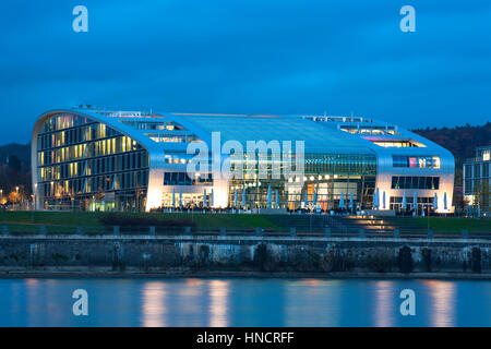 L'Europe, l'Allemagne, en Rhénanie du Nord-Westphalie, Bonn, l'hôtel Jungfrau sur le Rhin. Banque D'Images