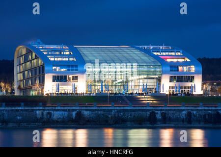 L'Europe, l'Allemagne, en Rhénanie du Nord-Westphalie, Bonn, l'hôtel Jungfrau sur le Rhin. Banque D'Images