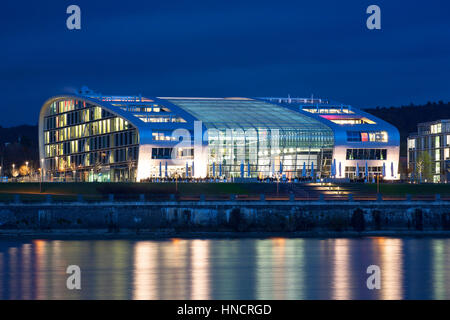 L'Europe, l'Allemagne, en Rhénanie du Nord-Westphalie, Bonn, l'hôtel Jungfrau sur le Rhin. Banque D'Images