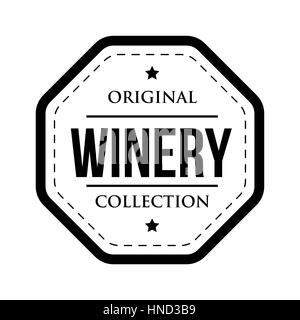 Logo vintage label isolé Winery Illustration de Vecteur