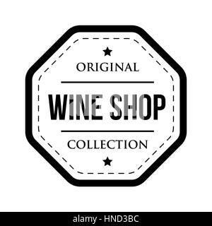 Wine Shop vintage logo label isolés Illustration de Vecteur