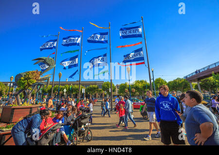 Drapeaux de Pier 39 Banque D'Images