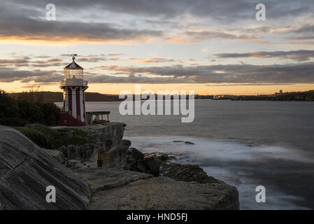 Le coucher de soleil de hornby light house Banque D'Images